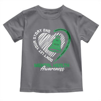 Mental Health Awarenes Toddler T Shirt Green Ribbon Inspirational Psychologist Therapist