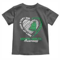 Mental Health Awarenes Toddler T Shirt Green Ribbon Inspirational Psychologist Therapist