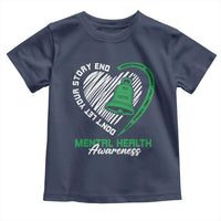 Mental Health Awarenes Toddler T Shirt Green Ribbon Inspirational Psychologist Therapist