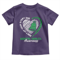 Mental Health Awarenes Toddler T Shirt Green Ribbon Inspirational Psychologist Therapist