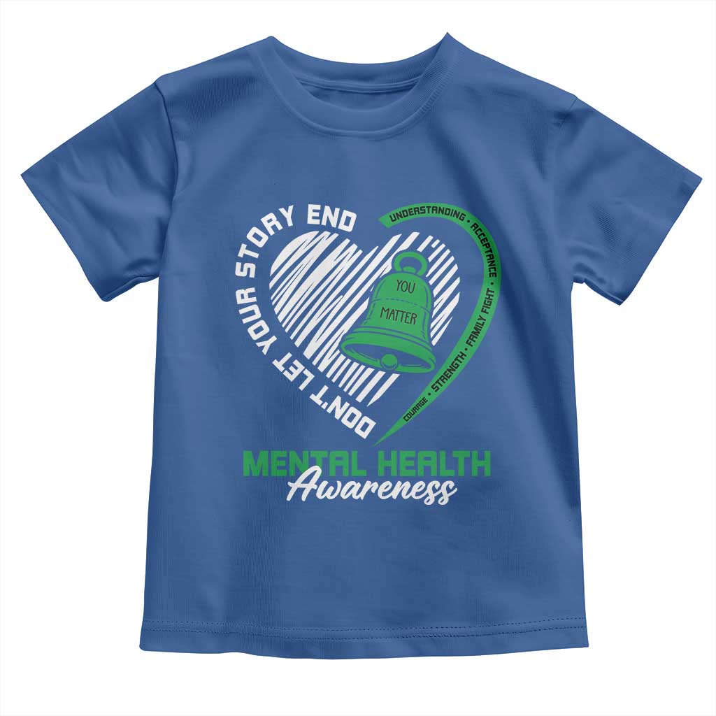 Mental Health Awarenes Toddler T Shirt Green Ribbon Inspirational Psychologist Therapist