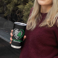 Mental Health Awarenes Tumbler Cup Green Ribbon Inspirational Psychologist Therapist