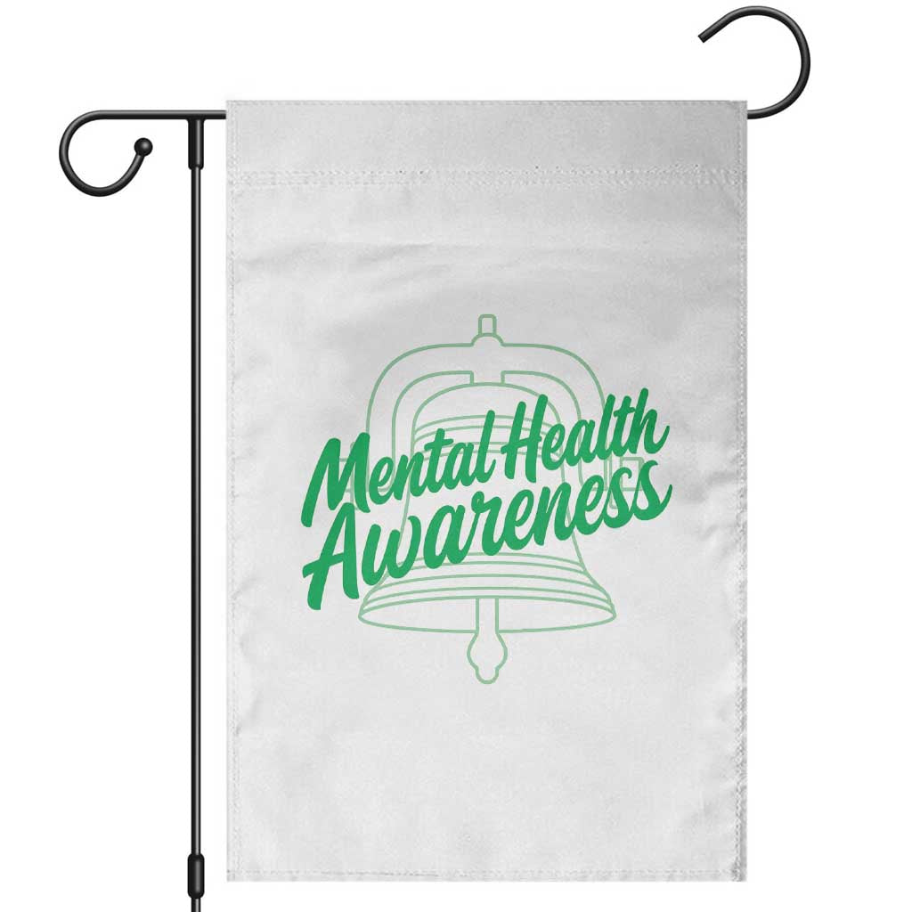 Mental Health Matters Awareness Garden Flag Support Squad Green Ribbon