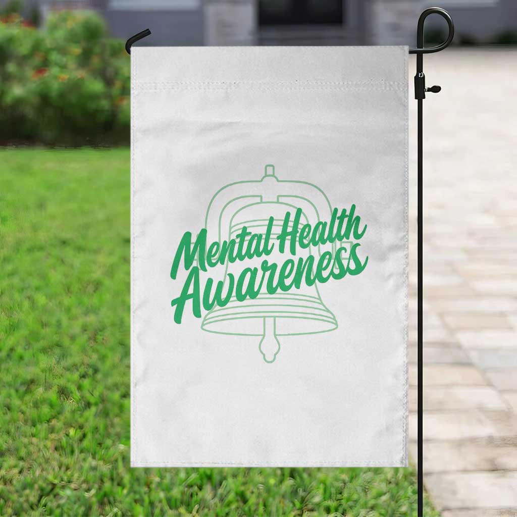 Mental Health Matters Awareness Garden Flag Support Squad Green Ribbon