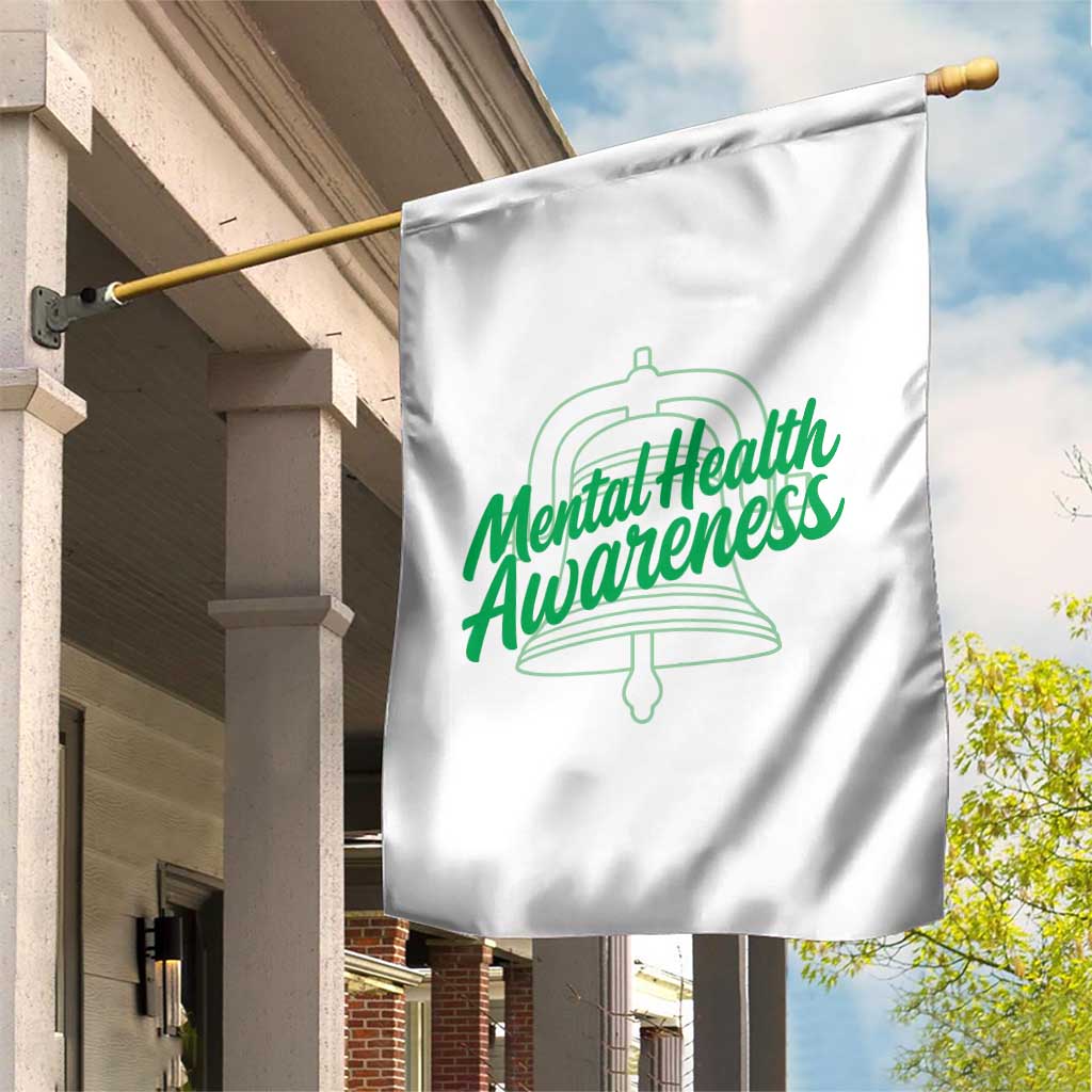Mental Health Matters Awareness Garden Flag Support Squad Green Ribbon