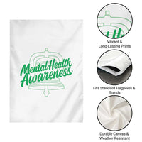 Mental Health Matters Awareness Garden Flag Support Squad Green Ribbon
