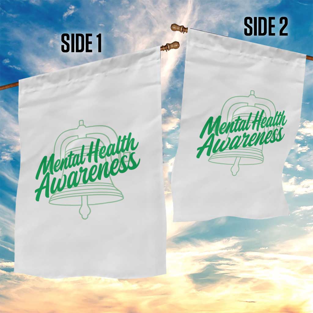Mental Health Matters Awareness Garden Flag Support Squad Green Ribbon