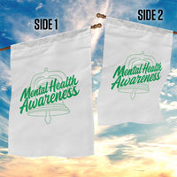 Mental Health Matters Awareness Garden Flag Support Squad Green Ribbon