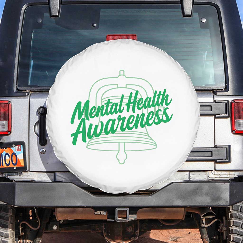 Mental Health Matters Awareness Spare Tire Cover Support Squad Green Ribbon