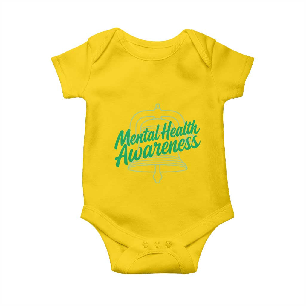 Mental Health Matters Awareness Baby Onesie Support Squad Green Ribbon