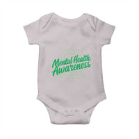 Mental Health Matters Awareness Baby Onesie Support Squad Green Ribbon