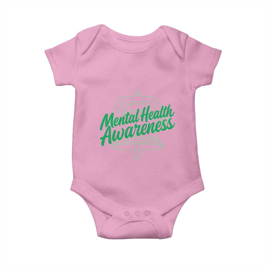 Mental Health Matters Awareness Baby Onesie Support Squad Green Ribbon