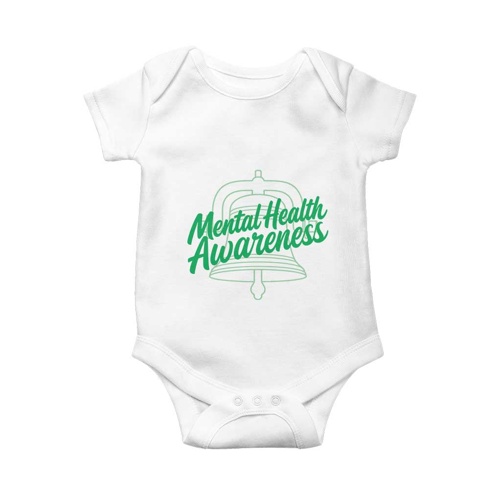 Mental Health Matters Awareness Baby Onesie Support Squad Green Ribbon