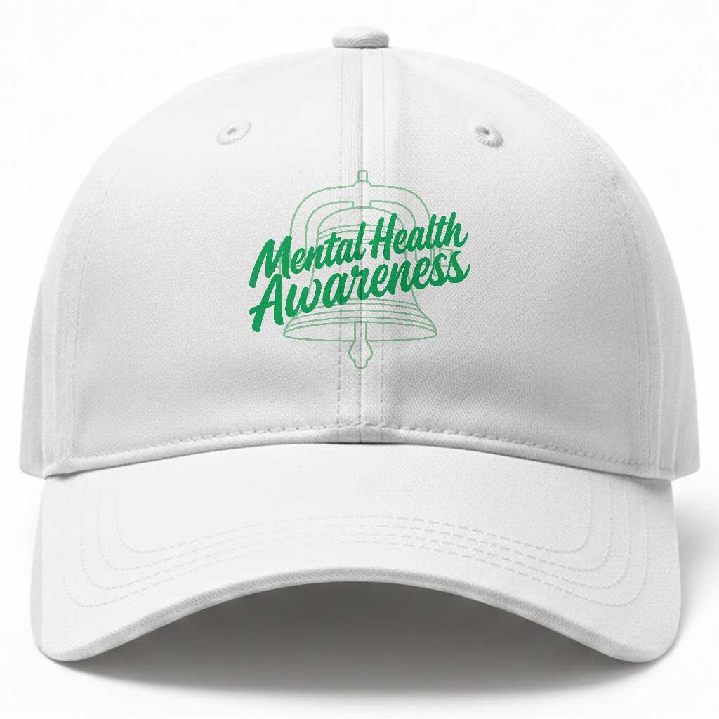 Mental Health Matters Awareness Baseball Cap Support Squad Green Ribbon