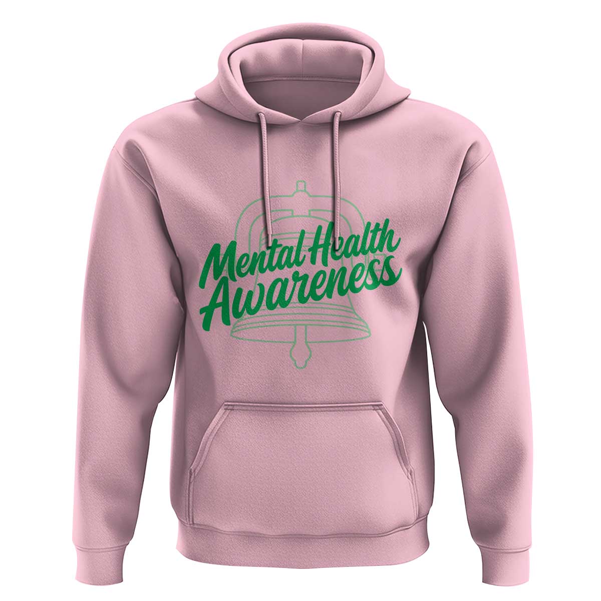 Mental Health Matters Awareness Hoodie Support Squad Green Ribbon