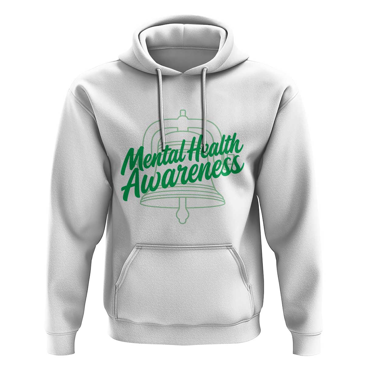 Mental Health Matters Awareness Hoodie Support Squad Green Ribbon