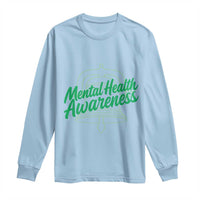Mental Health Matters Awareness Long Sleeve Shirt Support Squad Green Ribbon