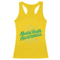 Mental Health Matters Awareness Racerback Tank Top Support Squad Green Ribbon