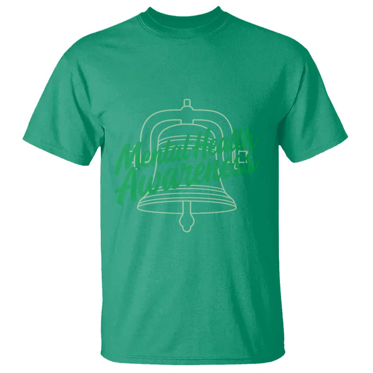 Mental Health Matters Awareness T Shirt Support Squad Green Ribbon