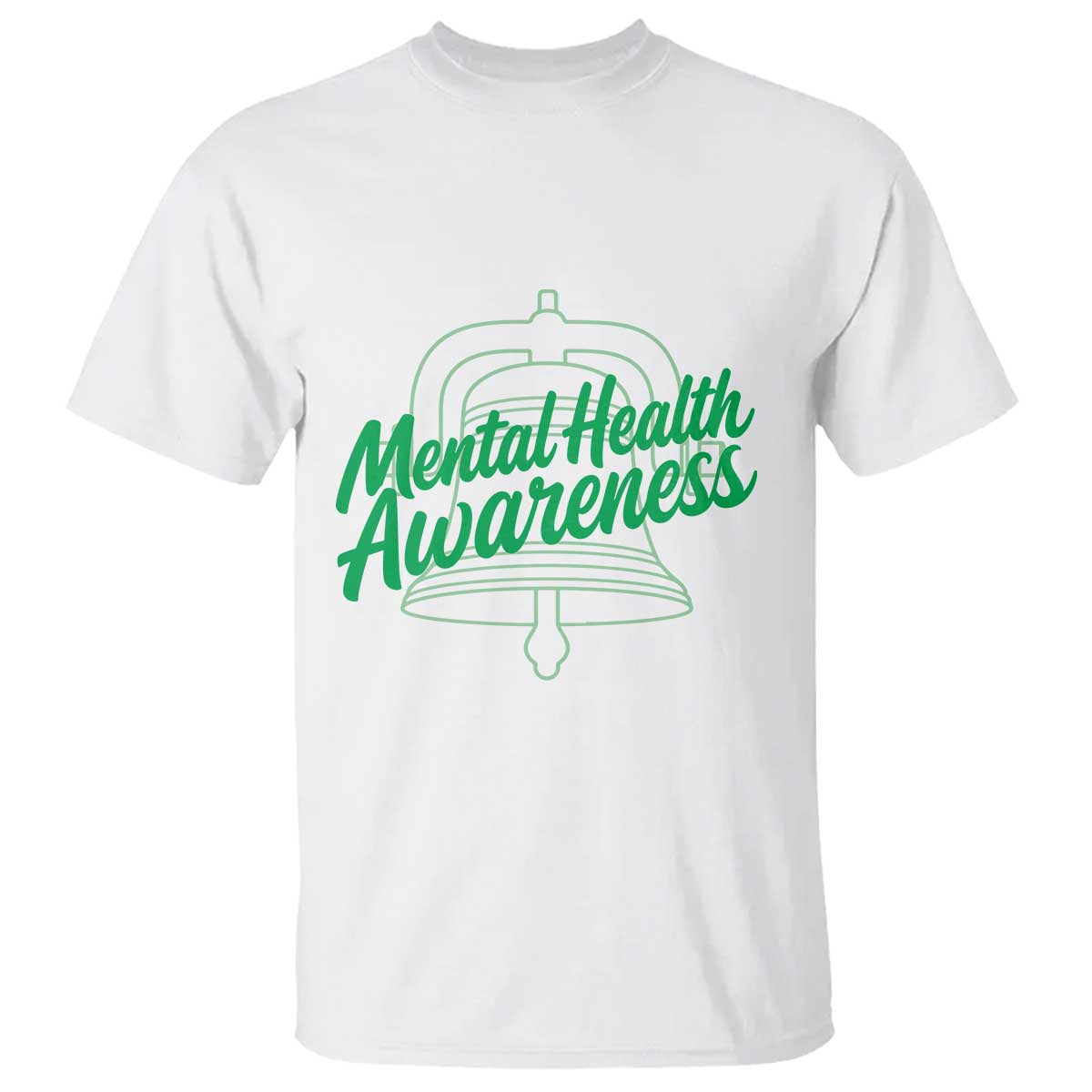 Mental Health Matters Awareness T Shirt Support Squad Green Ribbon