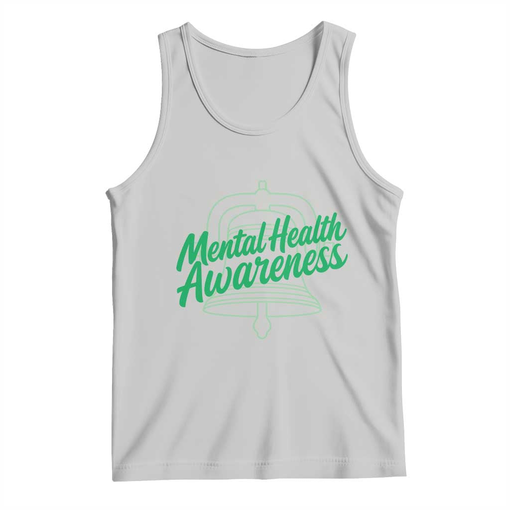 Mental Health Matters Awareness Tank Top Support Squad Green Ribbon