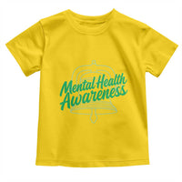 Mental Health Matters Awareness Toddler T Shirt Support Squad Green Ribbon