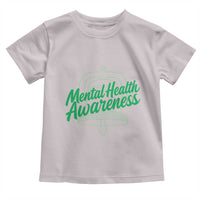 Mental Health Matters Awareness Toddler T Shirt Support Squad Green Ribbon