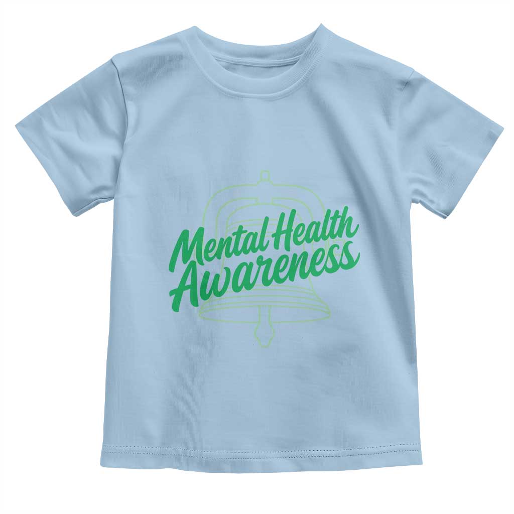 Mental Health Matters Awareness Toddler T Shirt Support Squad Green Ribbon