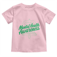 Mental Health Matters Awareness Toddler T Shirt Support Squad Green Ribbon