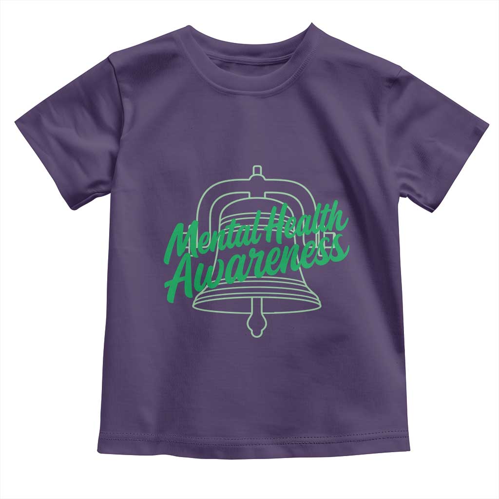 Mental Health Matters Awareness Toddler T Shirt Support Squad Green Ribbon
