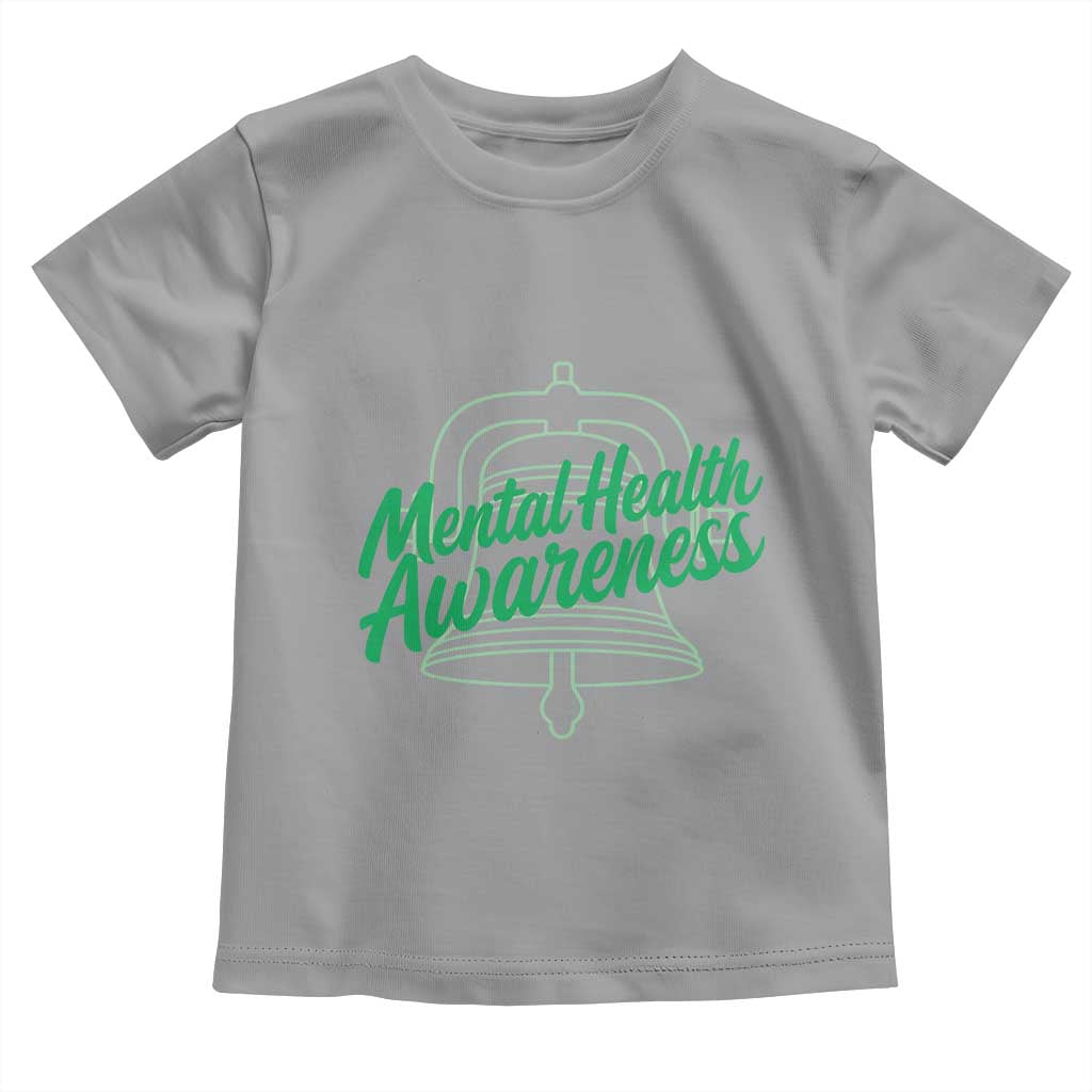 Mental Health Matters Awareness Toddler T Shirt Support Squad Green Ribbon