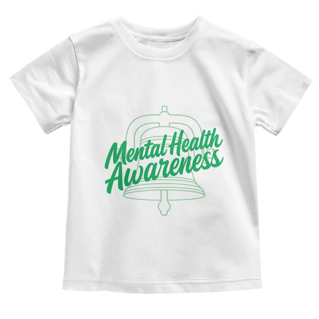 Mental Health Matters Awareness Toddler T Shirt Support Squad Green Ribbon
