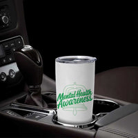 Mental Health Matters Awareness Tumbler Cup Support Squad Green Ribbon