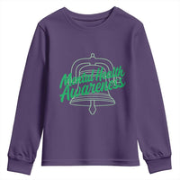 Mental Health Matters Awareness Youth Sweatshirt Support Squad Green Ribbon