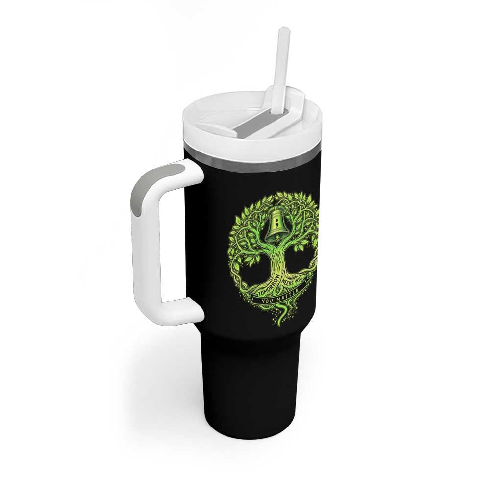 Mental Health Awarenes Tumbler With Handle Tomorrow Needs You You Matter