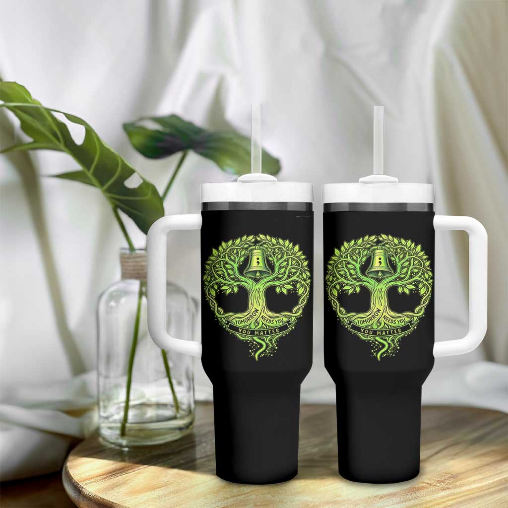 Mental Health Awarenes Tumbler With Handle Tomorrow Needs You You Matter