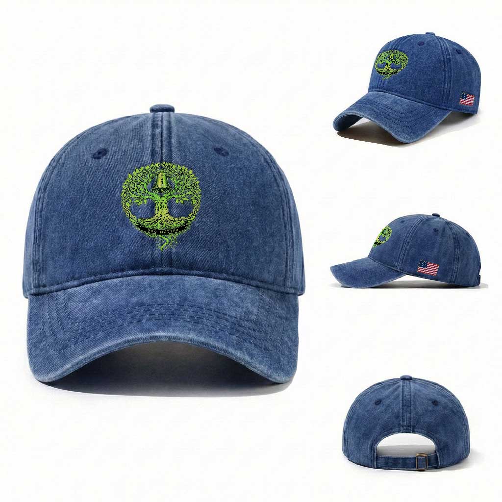 Mental Health Awarenes Washed Cotton Baseball Cap Tomorrow Needs You You Matter