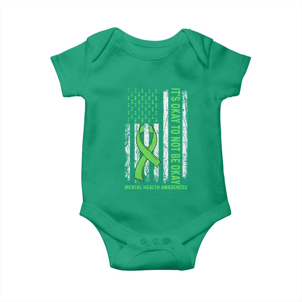Mental Health Awarenes Baby Onesie It's Okay To Not Be Okay