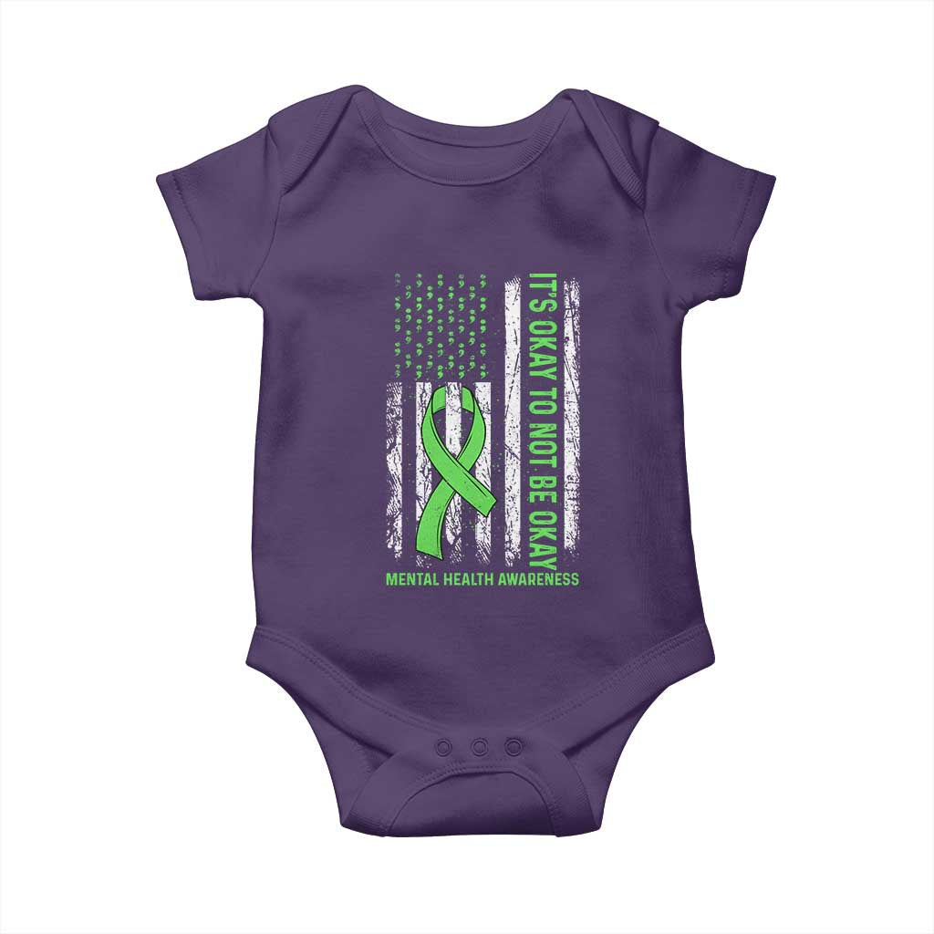 Mental Health Awarenes Baby Onesie It's Okay To Not Be Okay