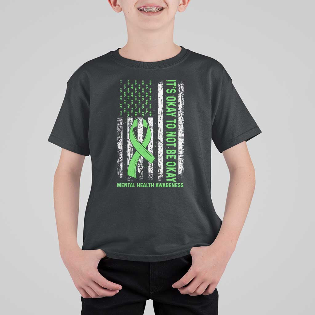 Mental Health Awarenes T Shirt For Kid It's Okay To Not Be Okay