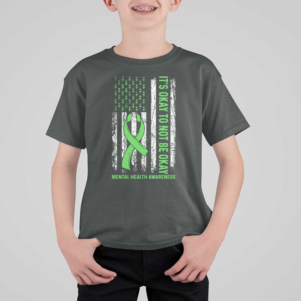 Mental Health Awarenes T Shirt For Kid It's Okay To Not Be Okay
