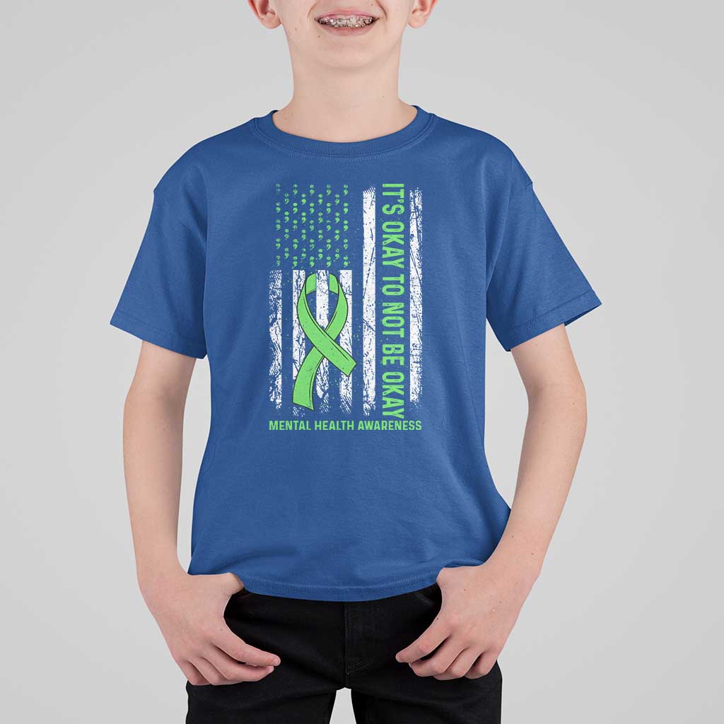 Mental Health Awarenes T Shirt For Kid It's Okay To Not Be Okay