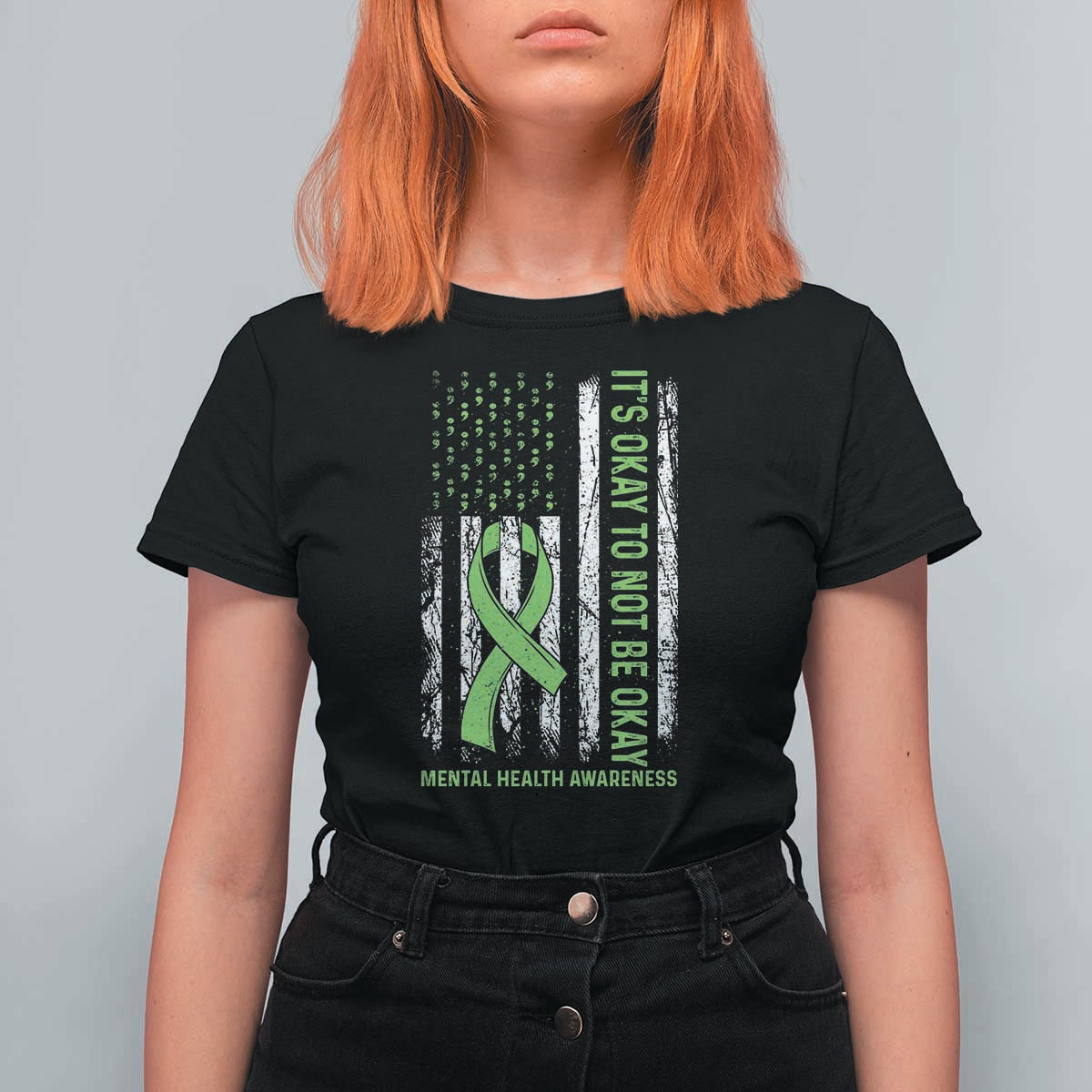 Mental Health Awarenes T Shirt For Women It's Okay To Not Be Okay