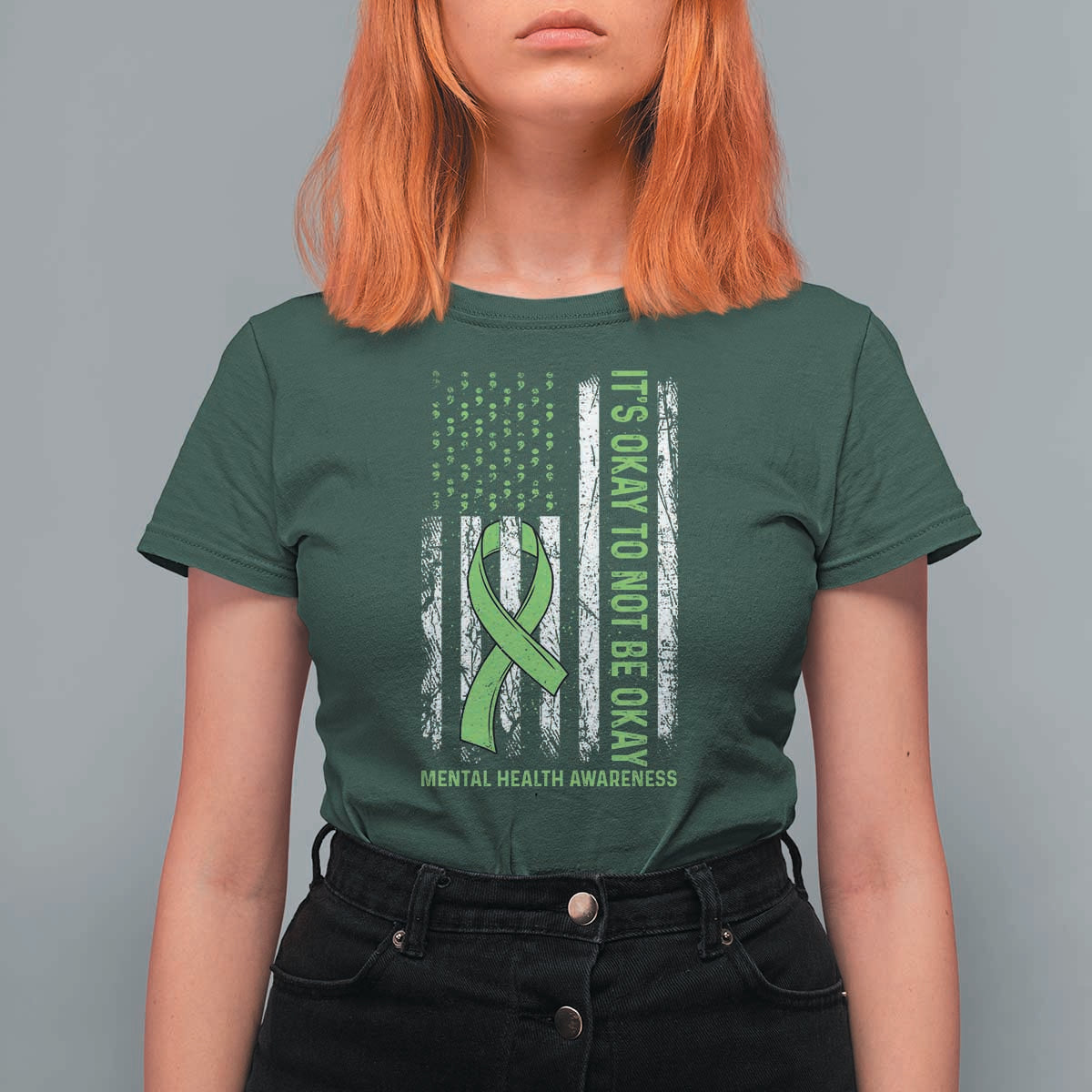 Mental Health Awarenes T Shirt For Women It's Okay To Not Be Okay