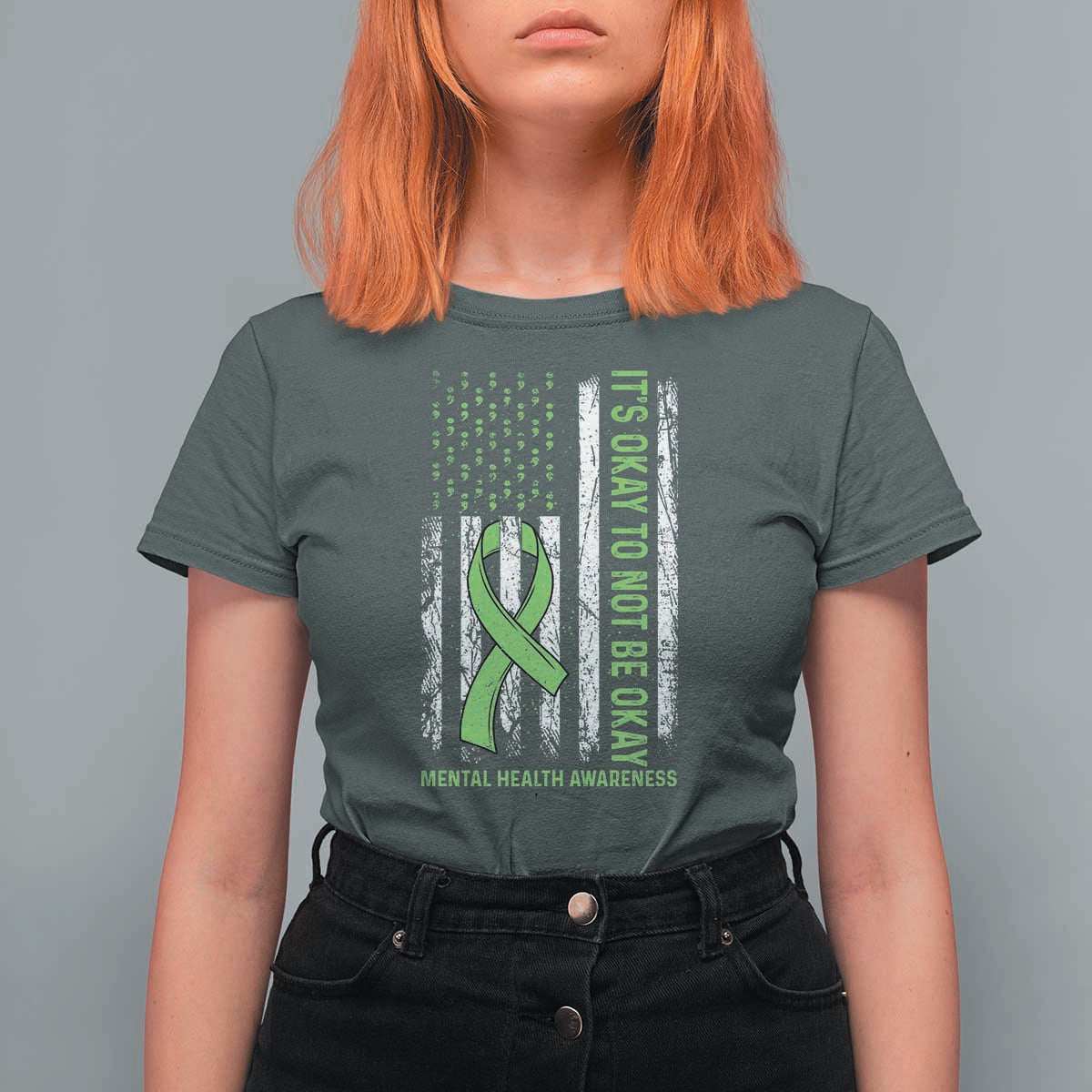 Mental Health Awarenes T Shirt For Women It's Okay To Not Be Okay