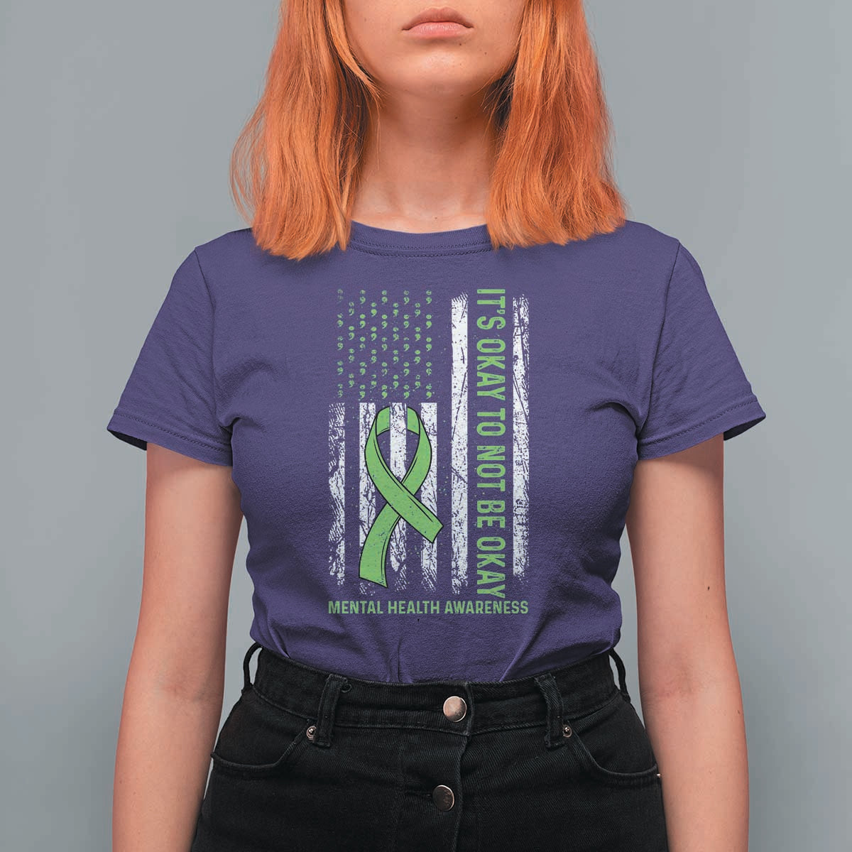 Mental Health Awarenes T Shirt For Women It's Okay To Not Be Okay