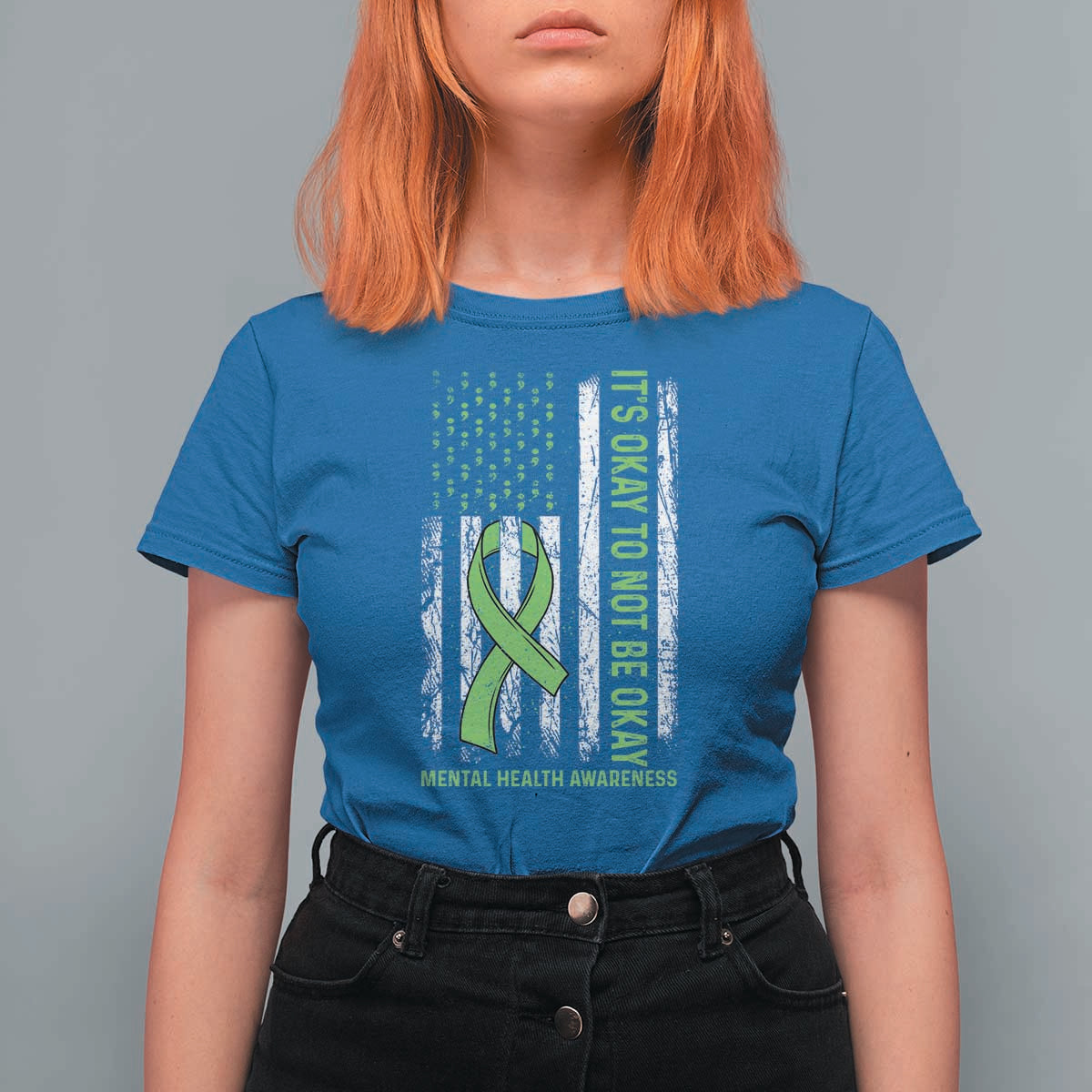 Mental Health Awarenes T Shirt For Women It's Okay To Not Be Okay