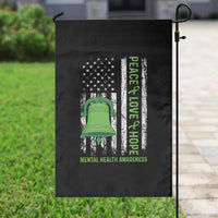 Mental Health Awarenes Garden Flag Peace Love Hope Green Ribbon