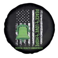 Mental Health Awarenes Spare Tire Cover Peace Love Hope Green Ribbon