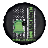 Mental Health Awarenes Spare Tire Cover Peace Love Hope Green Ribbon